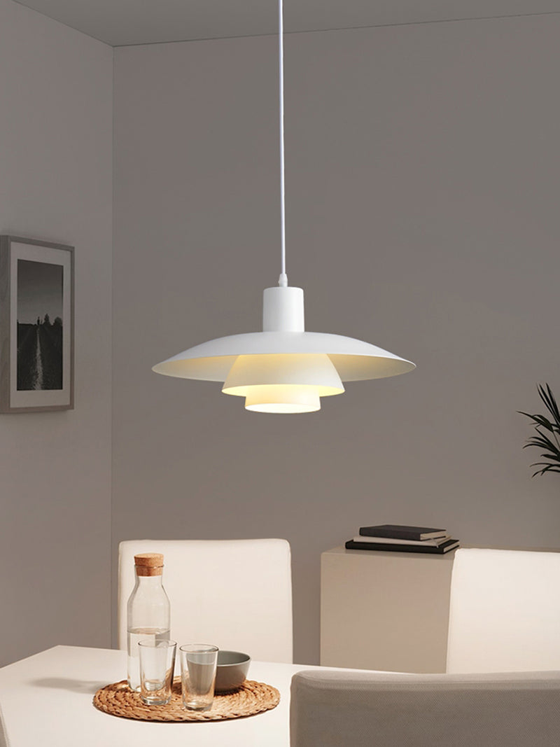 Scandi Mid-Century Modern Pink Umbrella Ceiling Pendant Light