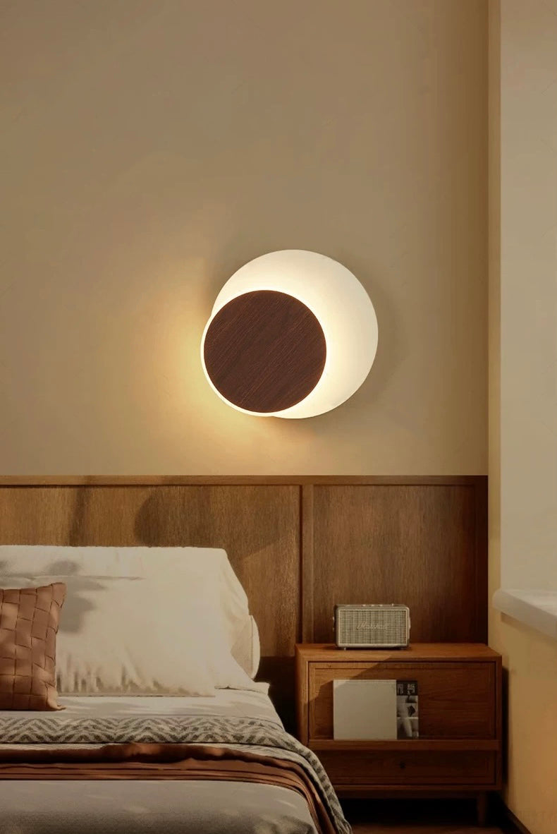 Scandi Wooden Geometric Wall Light