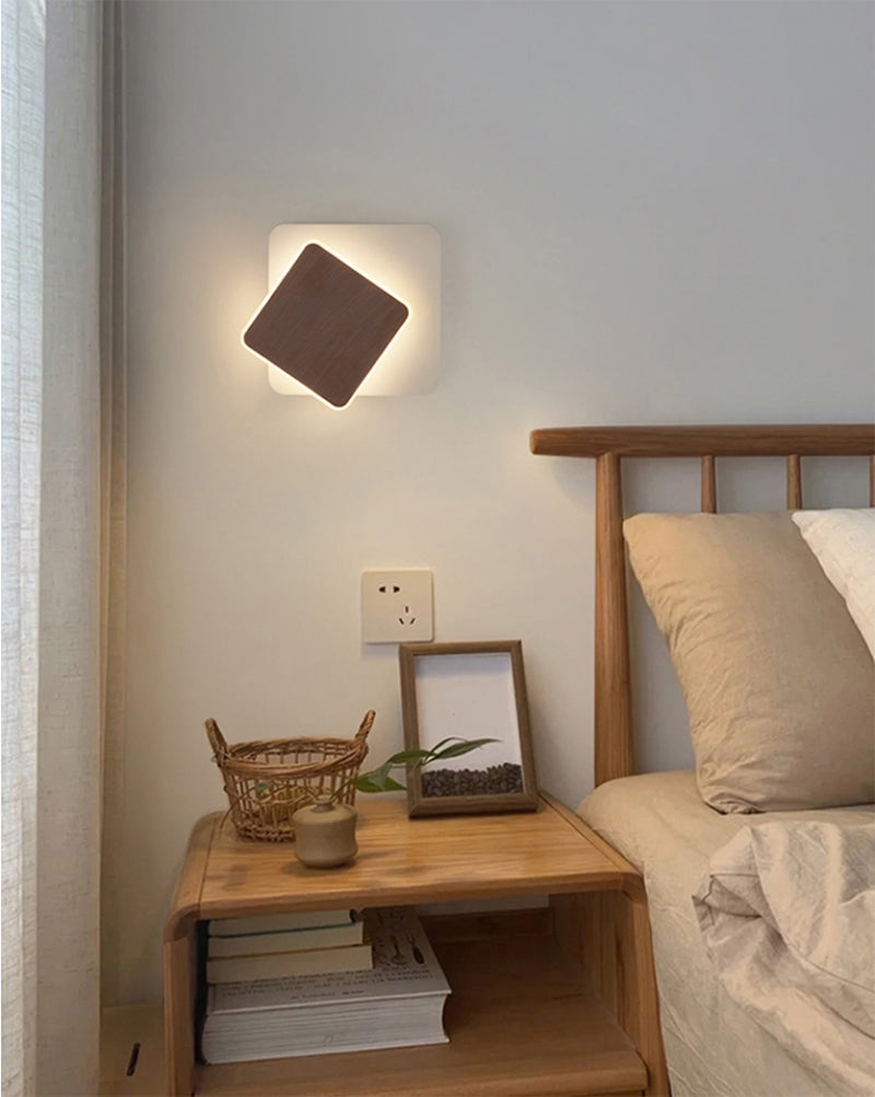 Scandi Wooden Geometric Wall Light