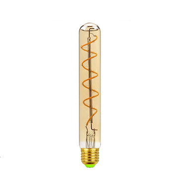 Vintage Industrial Rod-shaped LED Edison Globe with Spiral Filament Pattern