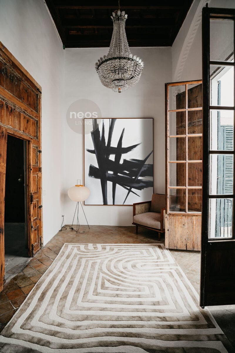 Black & White Abstract Painting / Wall Art - NE0100