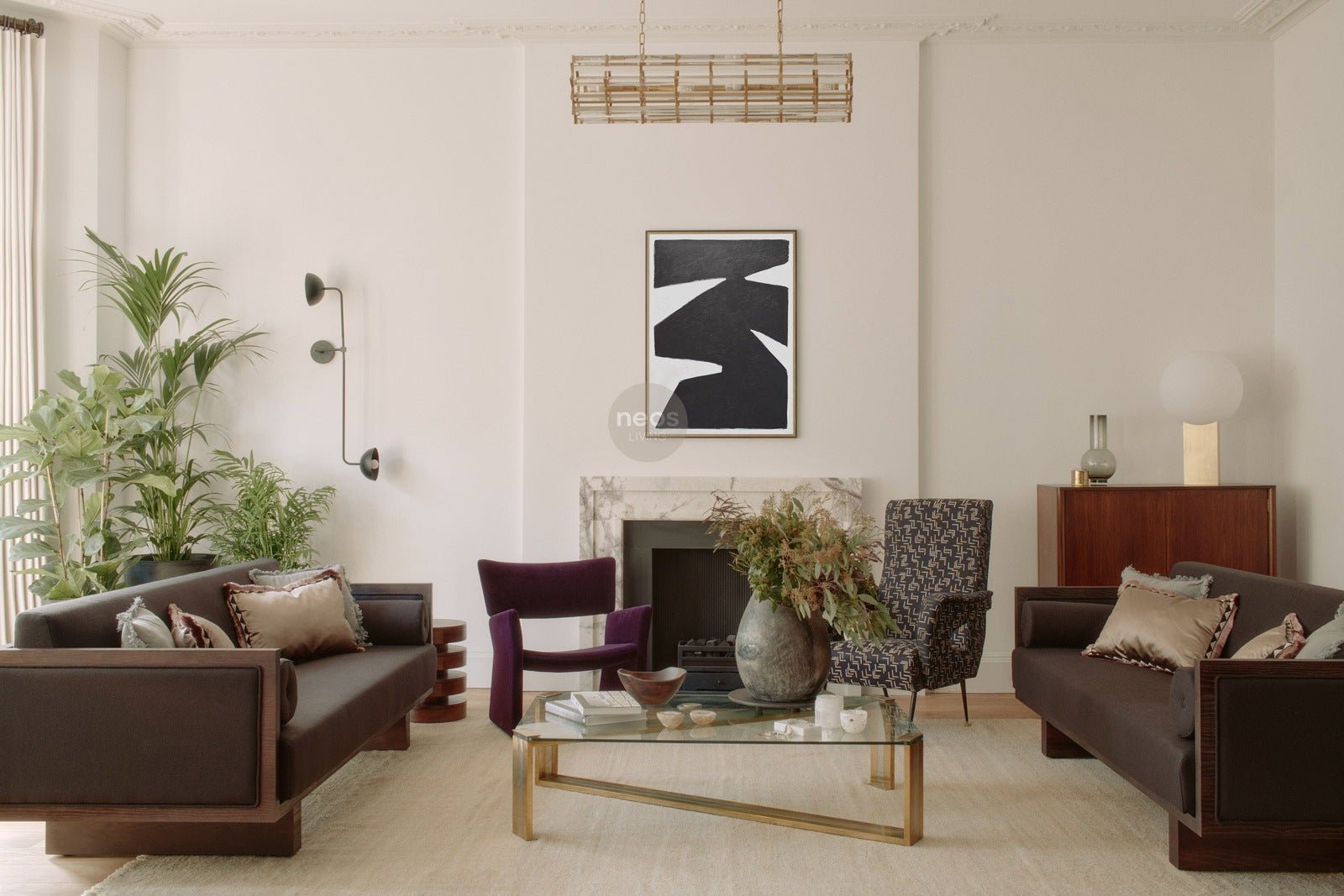Black & White Abstract Painting / Wall Art - NE0107