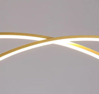 Arch Chandelier with Aluminum LED Lines in Scandinavian Style_Close up