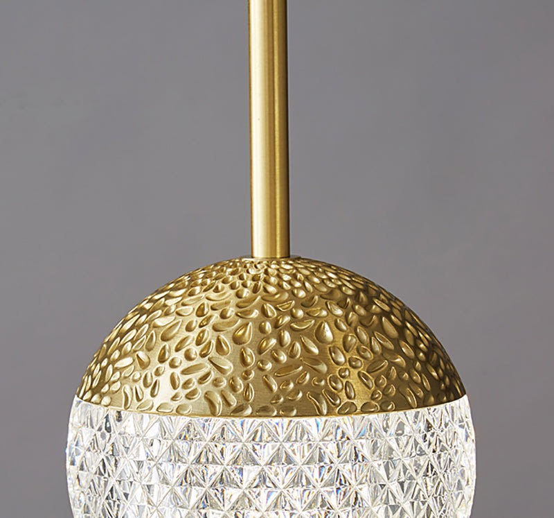 Crystal Globes in Mid-Century Modern Style_Holder Close up