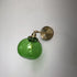 Elbow Glass Ball Wall Light in Vintage Style Green Unlit