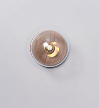 Globe LED Wall Light with Wood Lamp Fixture in Scandinavian Style_Clear