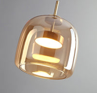 Handmade Double Glazed Glass Pendant LED Light in Modern & Contemporary Style_Closeup