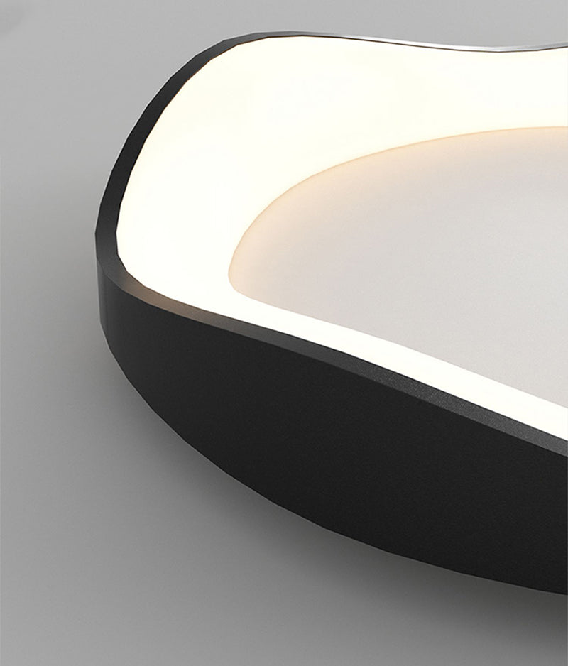 Irregular-shaped LED Flush Mount Ceiling Light in Scandinavian Style Close up