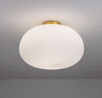 Modern Ceramic Lantern LED Flush Mount Ceiling Light Fixture in Art Deco Style