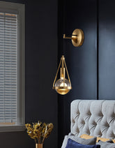 Modern & Contemporary Raindrop Golden Wall Light in Contemporary Living Space