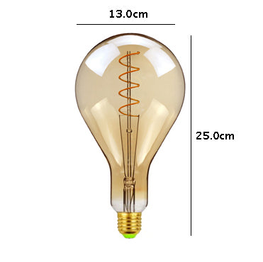 Vintage Industrial Gourd-shaped LED Edison Globe with Spiral Filament Pattern
