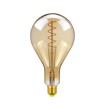 Vintage Industrial Gourd-shaped LED Edison Globe with Spiral Filament Pattern