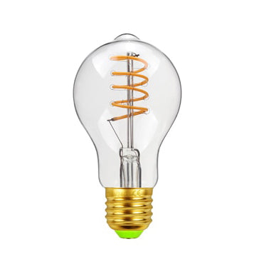 Vintage Industrial Pear-shaped LED Edison Globe with Spiral Filament Pattern