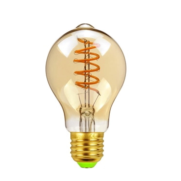 Vintage Industrial Pear-shaped LED Edison Globe with Spiral Filament Pattern