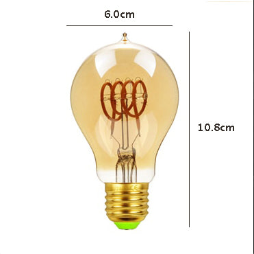 Vintage Industrial Pear-shaped LED Edison Globe with Wire Filament Pattern