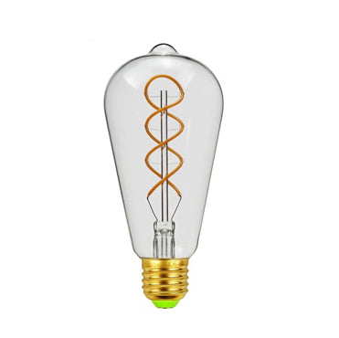 Vintage Industrial Teardrop-shaped LED Edison Globe with Braid Filament Pattern