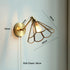 Vintage Lily Flower Glass Wall Light with Brass Frame Dimensions