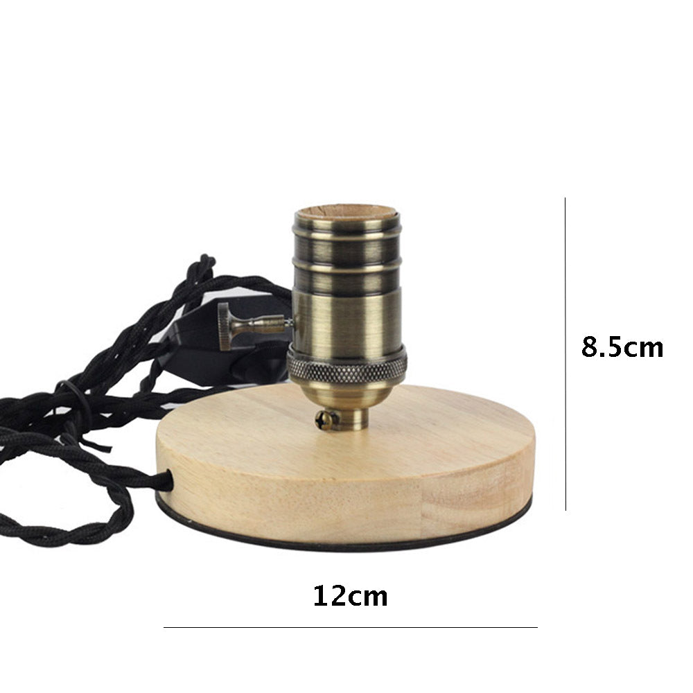 E27 Bulb Wood &amp; Metal Sockets