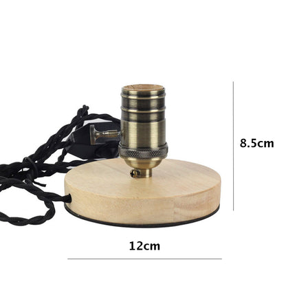 E27 Bulb Wood &amp; Metal Sockets
