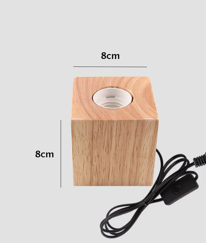 E27 Bulb Wood &amp; Metal Sockets