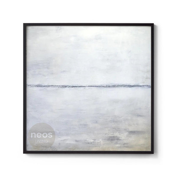 Grey / Light Blue Abstract Minimalist Painting / Wall Art - NE0004