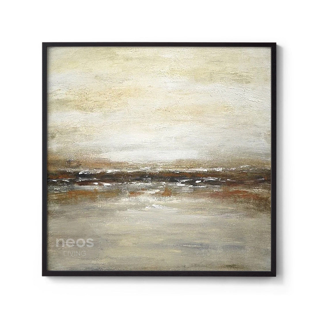 Beige / Grey / Brown Abstract Minimalist Painting / Wall Art - NE0016
