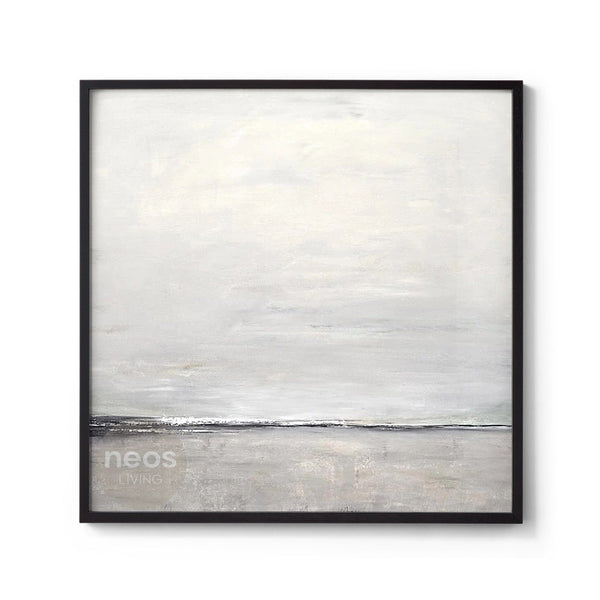 Grey / Beige / Black Abstract Minimalist Painting / Wall Art - NE0017