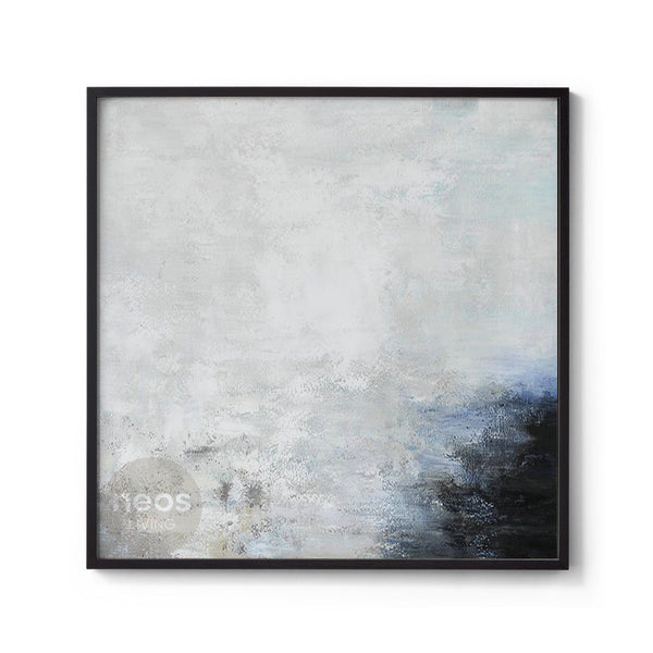 Grey / Blue Abstract Minimalist Painting / Wall Art - NE0024