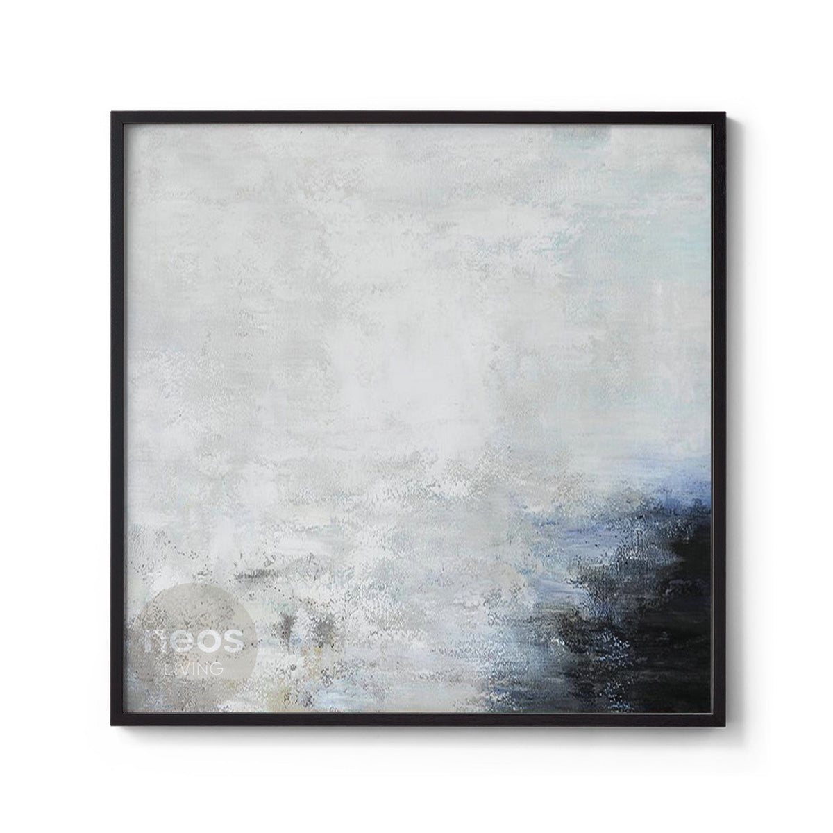 Grey / Blue Abstract Minimalist Painting / Wall Art - NE0024