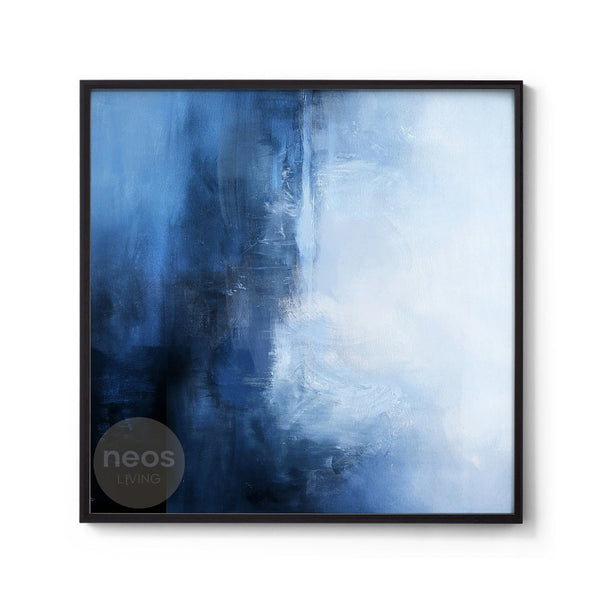 Blue / Light Blue Abstract Minimalist Painting / Wall Art - NE0032