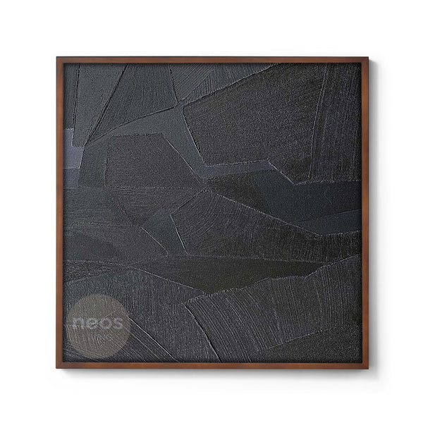 Black Textured Abstract Painting / Wall Art - NE0054