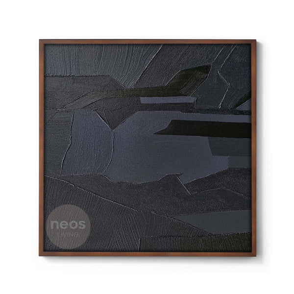 Black Textured Abstract Painting / Wall Art - NE0055