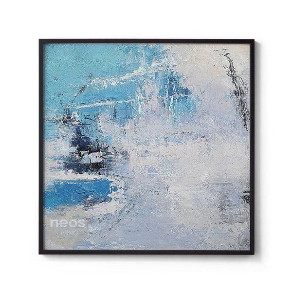 Blue / Light Blue / White Abstract Painting / Wall Art - NE0061