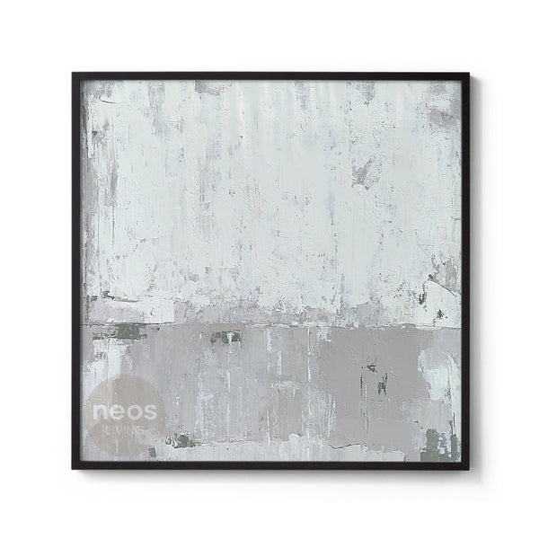 White / Grey Abstract Minimalist Painting / Wall Art - NE0075