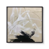 Black / White / Beige Abstract Minimalist Painting / Wall Art - NE0077