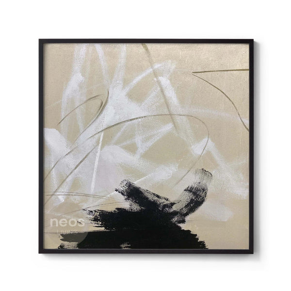 Black / White / Beige Abstract Minimalist Painting / Wall Art - NE0077