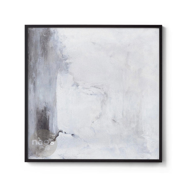 White / Grey / Black Abstract Minimalist Painting / Wall Art - NE0079
