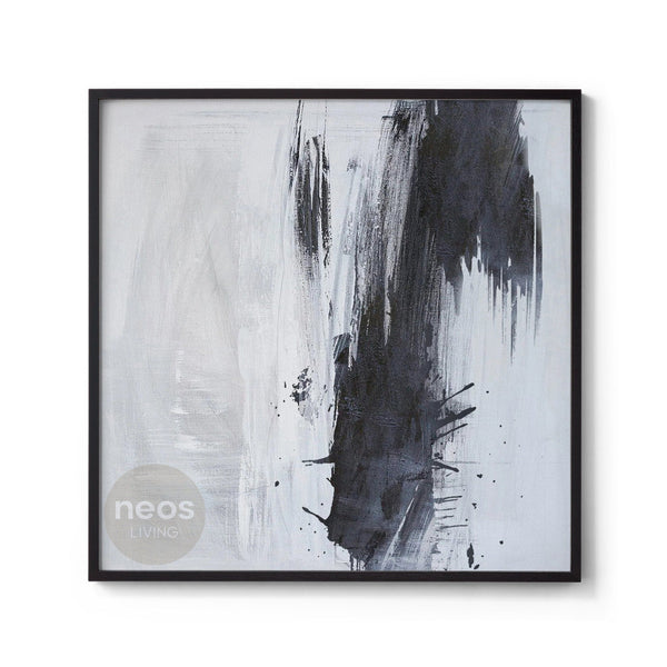 White / Black Abstract Minimalist Painting / Wall Art - NE0081