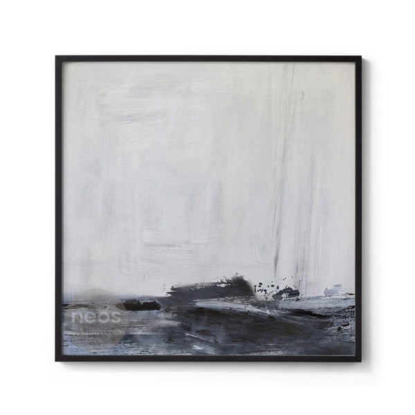 White / Black Abstract Minimalist Painting / Wall Art - NE0082