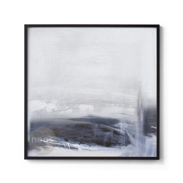 White / Grey / Black Abstract Minimalist Painting / Wall Art - NE0084