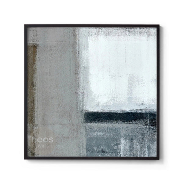 Grey / White / Beige / Black Abstract Minimalist Painting / Wall Art - NE0086