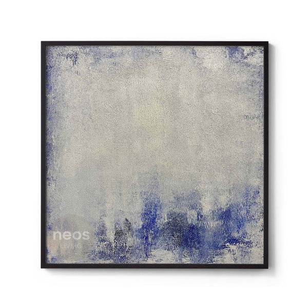 Blue / Light Blue / White Abstract Minimalist Painting / Wall Art - NE0089