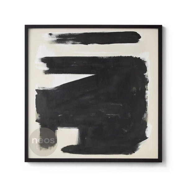 Black & White Abstract Painting / Wall Art - NE0008