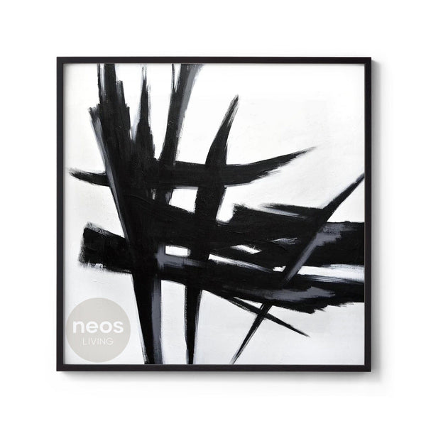 Black & White Abstract Painting / Wall Art - NE0100