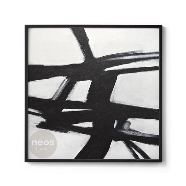 Black & White Abstract Painting / Wall Art - NE0101