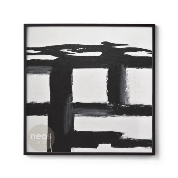 Black & White Abstract Painting / Wall Art - NE0105