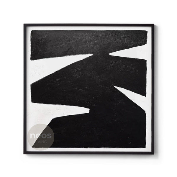 Black & White Abstract Painting / Wall Art - NE0107