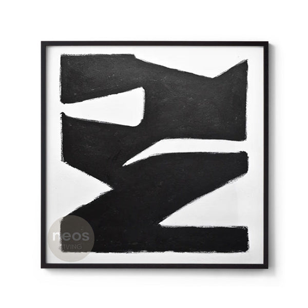 Black & White Abstract Painting / Wall Art - NE0108