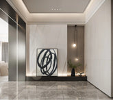 Black & White Abstract Painting / Wall Art "Circles" - NE0115
