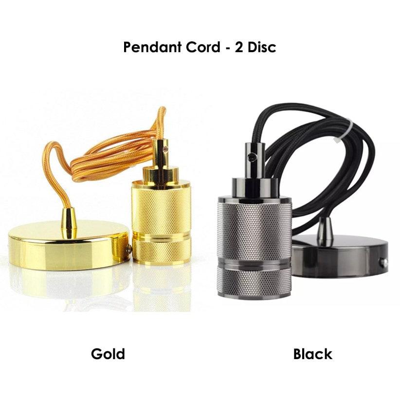 Metal Pendant Cord in Industrial Vintage Style
